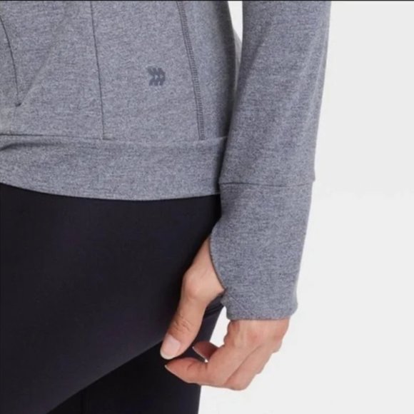 Target All In Motion NWT Zip Front Jacket Women’s Small Charcoal Heather - Picture 5 of 13